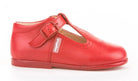 Angelitos Boys' Red T-Bar Leather Shoes