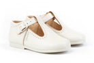 Angelitos - Boys Spanish Leather Beige T-Bar Shoes - Mariposa Children's Boutique