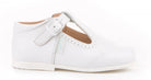 Angelitos Boys' White Leather T-Bar Shoes