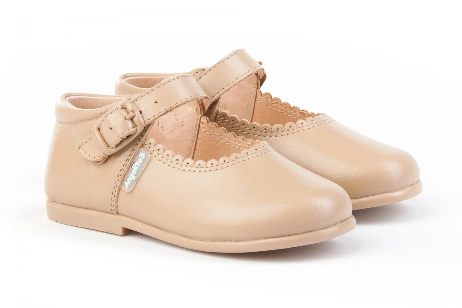 Angelitos Spanish Girls Leather Mary Jane Shoes.  Handmade in Spain.