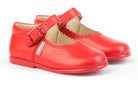 Angelitos Girl's Red Leather Mary Jane Shoes