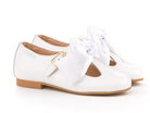 Angelitos - Girls White Patent Leather Bow T-Bar Shoes PRE-ORDER - Mariposa Children's Boutique