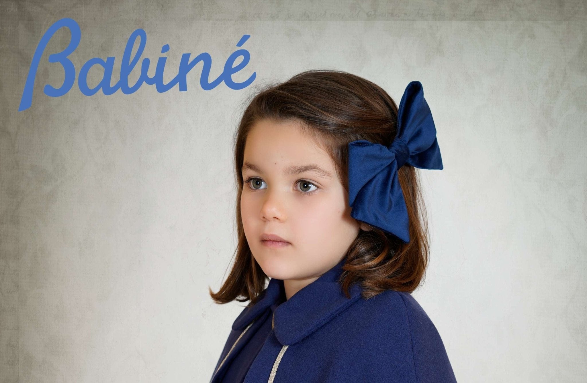 Navy Velvet Hairbow by Babine AW25
