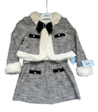 Babine AW25 PRE - ORDER - Girls Black Tweed Skirt & Jacket