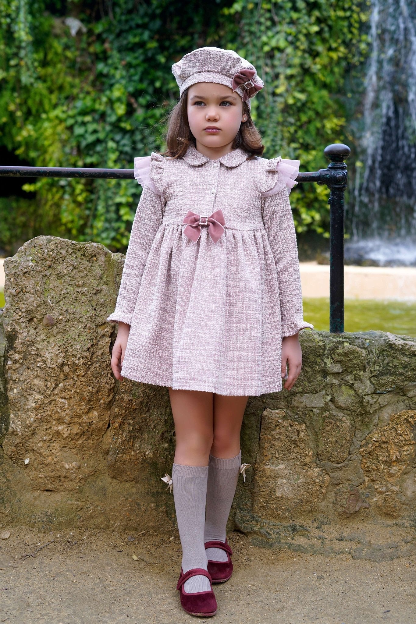 Babine AW25 PRE - ORDER - Girls Pink Tweed Hat