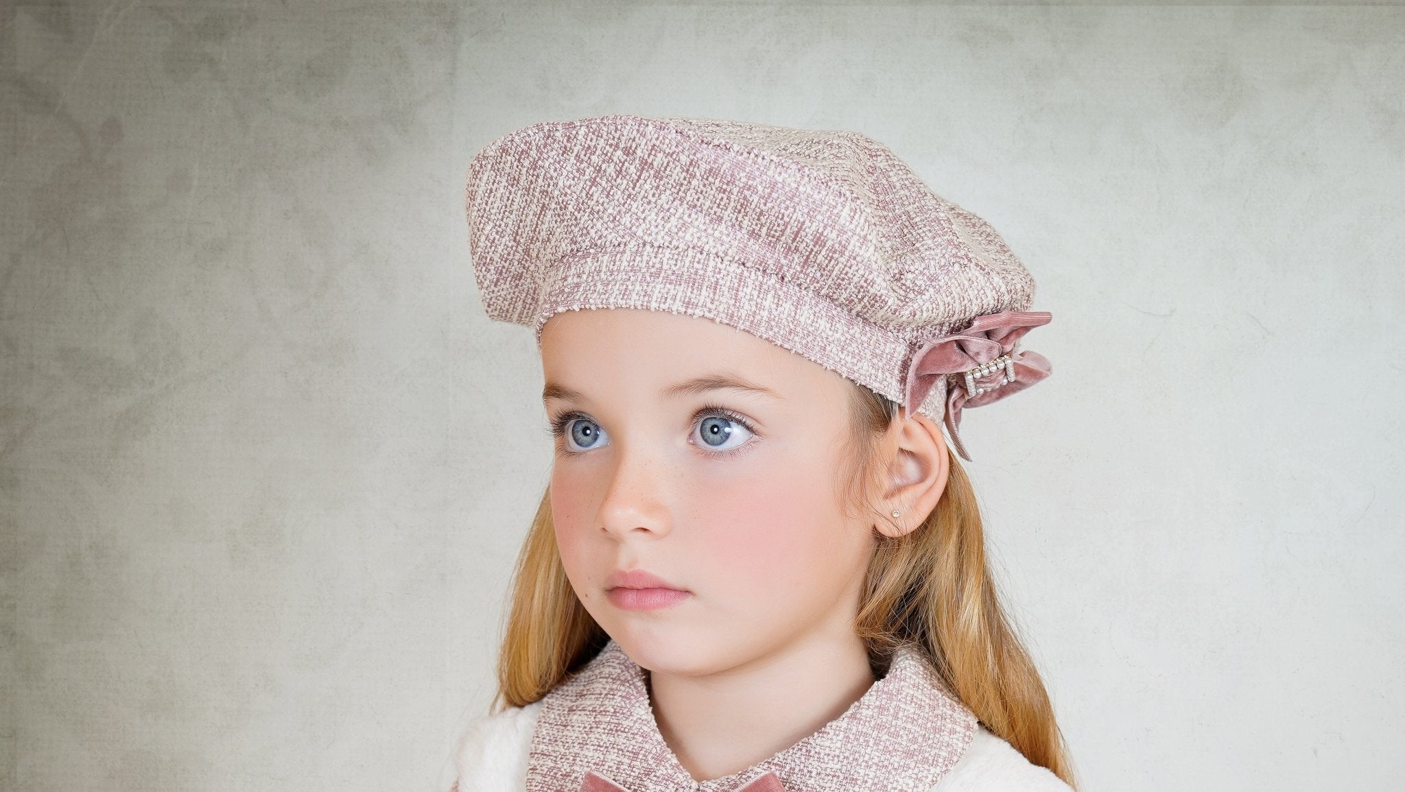 Babine AW25 PRE - ORDER - Girls Tweed Skirt Set in BLACK & PINK