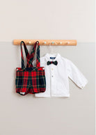 Basmarti Baby Boys Red & Green Tartan Outfit | AW26