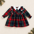 Basmarti Baby Girls Red & Green Tartan Dress | AW26