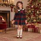 Basmarti Girls Red & Green Tartan Dress | AW26