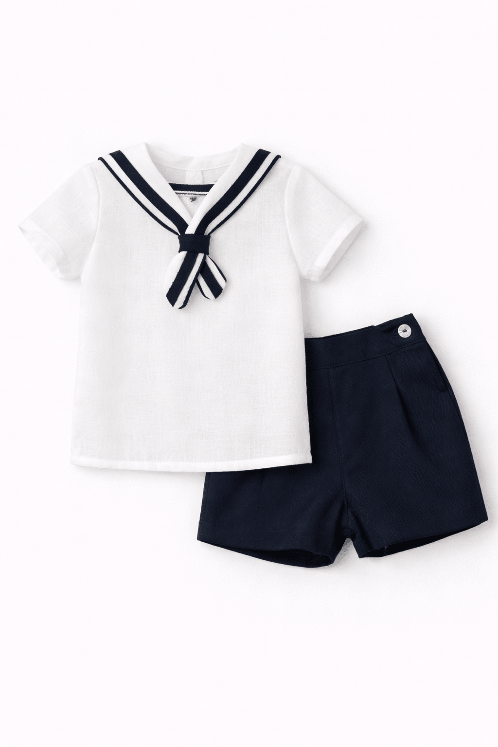 Basmarti Siroko baby boys sailor style white and navy Spanish outfit 3m–24m