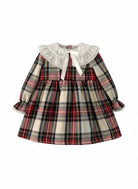 Be Chic Girls Ivory Tartan Dress | AW26 PRE-ORDER