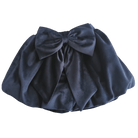 Be Chic girls navy velvet puffy shorts with ivory sailor blouse made in Portugal AW26