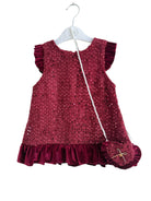 Beau KiD AW25 - Girls Burgundy Red Sequin Dress & Bag
