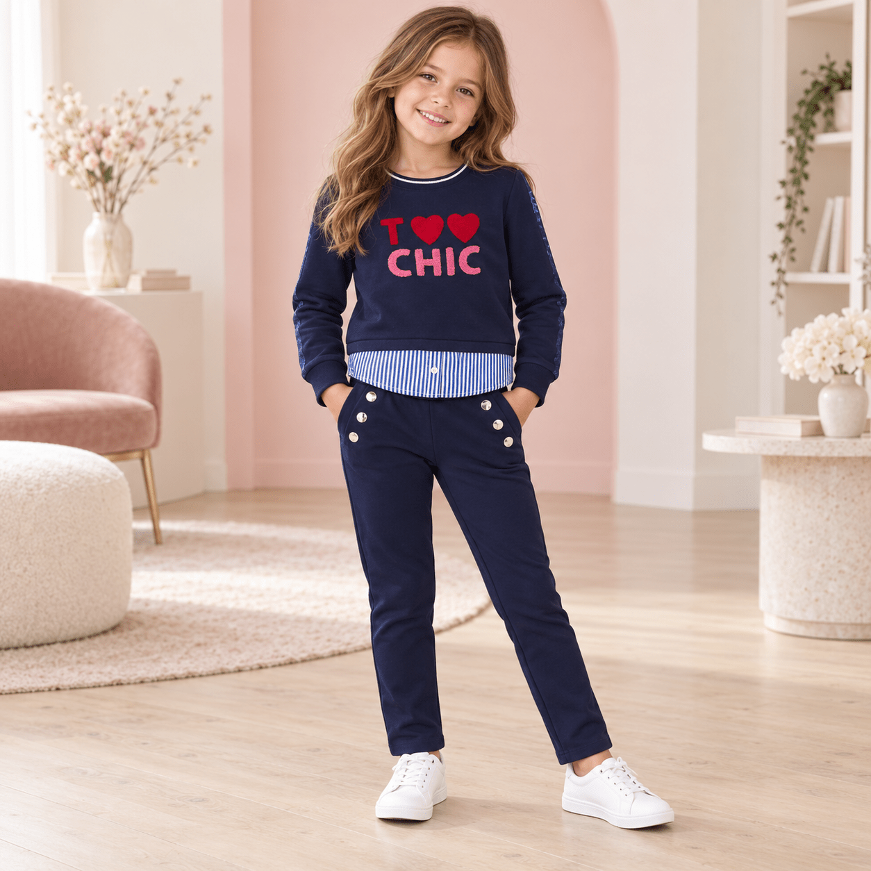Canada House Girls Navy Sweater & Pants Set Age 14 | Clearance Sale