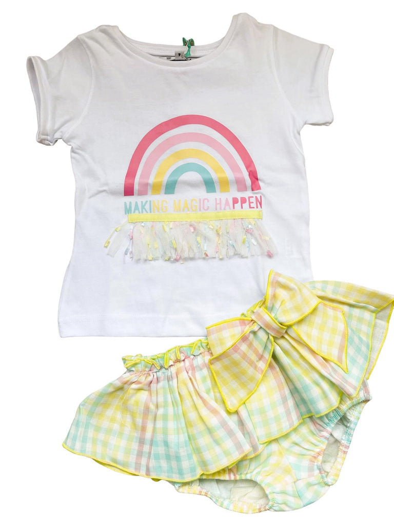 CLEARANCE DEAL - Alhuka - Baby Girl's Londres Pastel Multi Colour Jam Pants & T-Shirt - Mariposa Children's Boutique