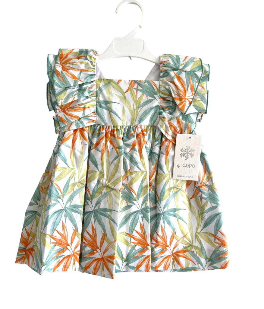 CLEARANCE DEAL - El Copo / La Peppa - Girls Tropical Print Girls Summer Dress - Mariposa Children's Boutique