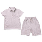 CLEARANCE DEAL - Loungewear - Boys Grey Jersey T-Shirt & Shorts Set - Mariposa Children's Boutique