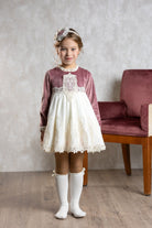 Clearance Sale Abuela Tata - Dusky Pink & Cream Dress