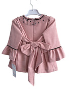 Clearance Sale Alhuka - Girl's Pink Dress with Black Polka Dots