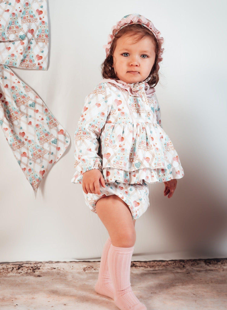 Babine AW23 - Baby Girls Dress & Knickers Macaroon Collection - Mariposa Children's Boutique