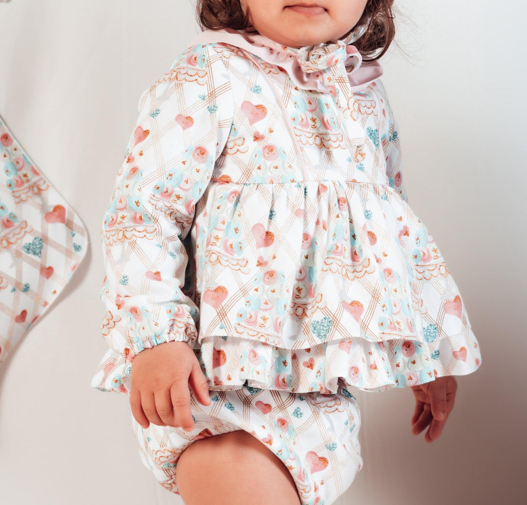 Babine AW23 - Baby Girls Dress & Knickers Macaroon Collection - Mariposa Children's Boutique