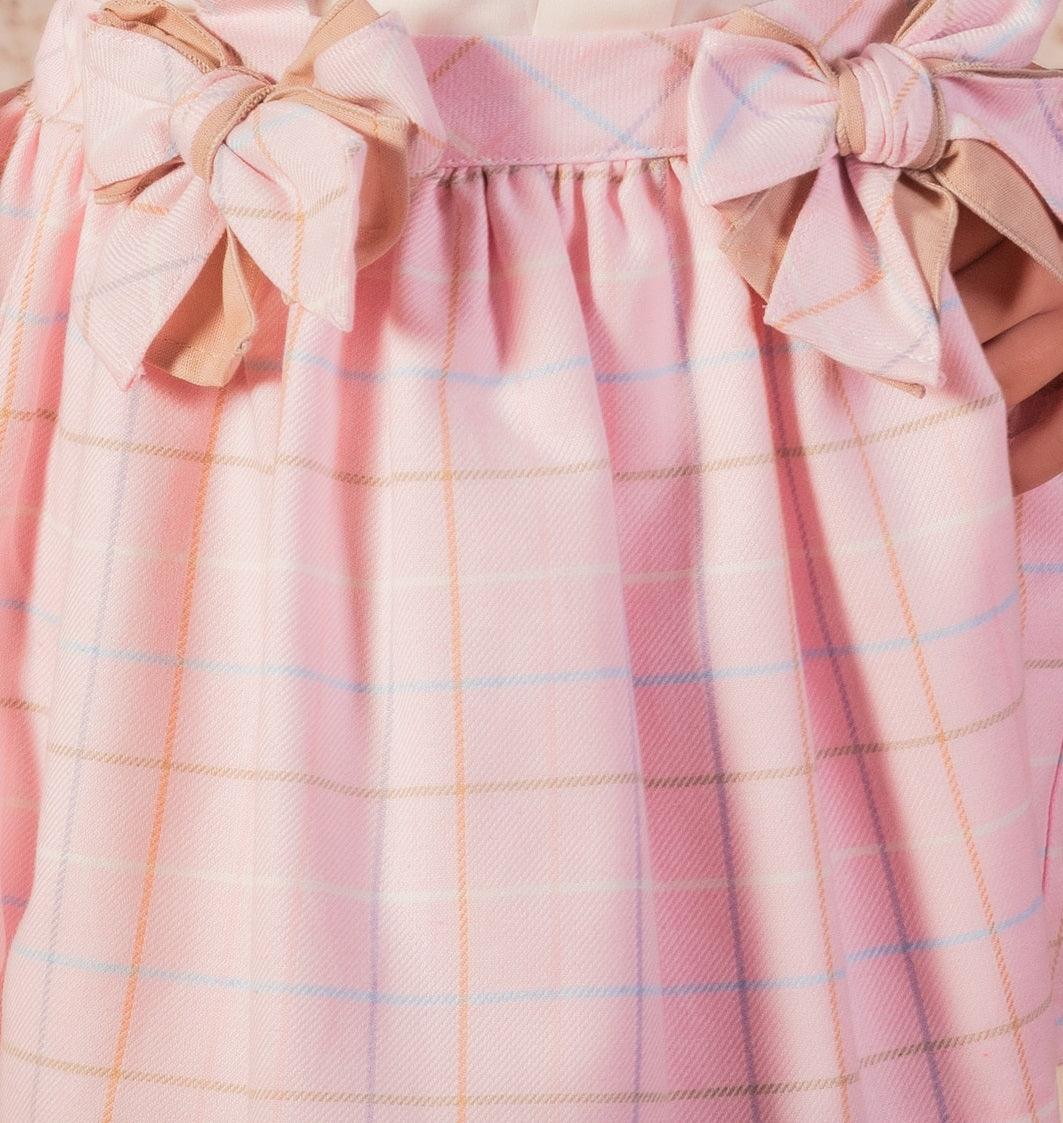 CLEARANCE SALE Babine - Baby Girl's PINK Check Dress, Knickers & Bonnet - Mariposa Children's Boutique