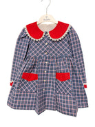 Clearance Sale - DBB Collection Girl's Red & Blue Check Dress
