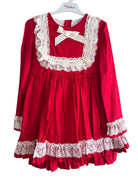 Clearance Sale Debesos - Girl's Red & Cream Dress