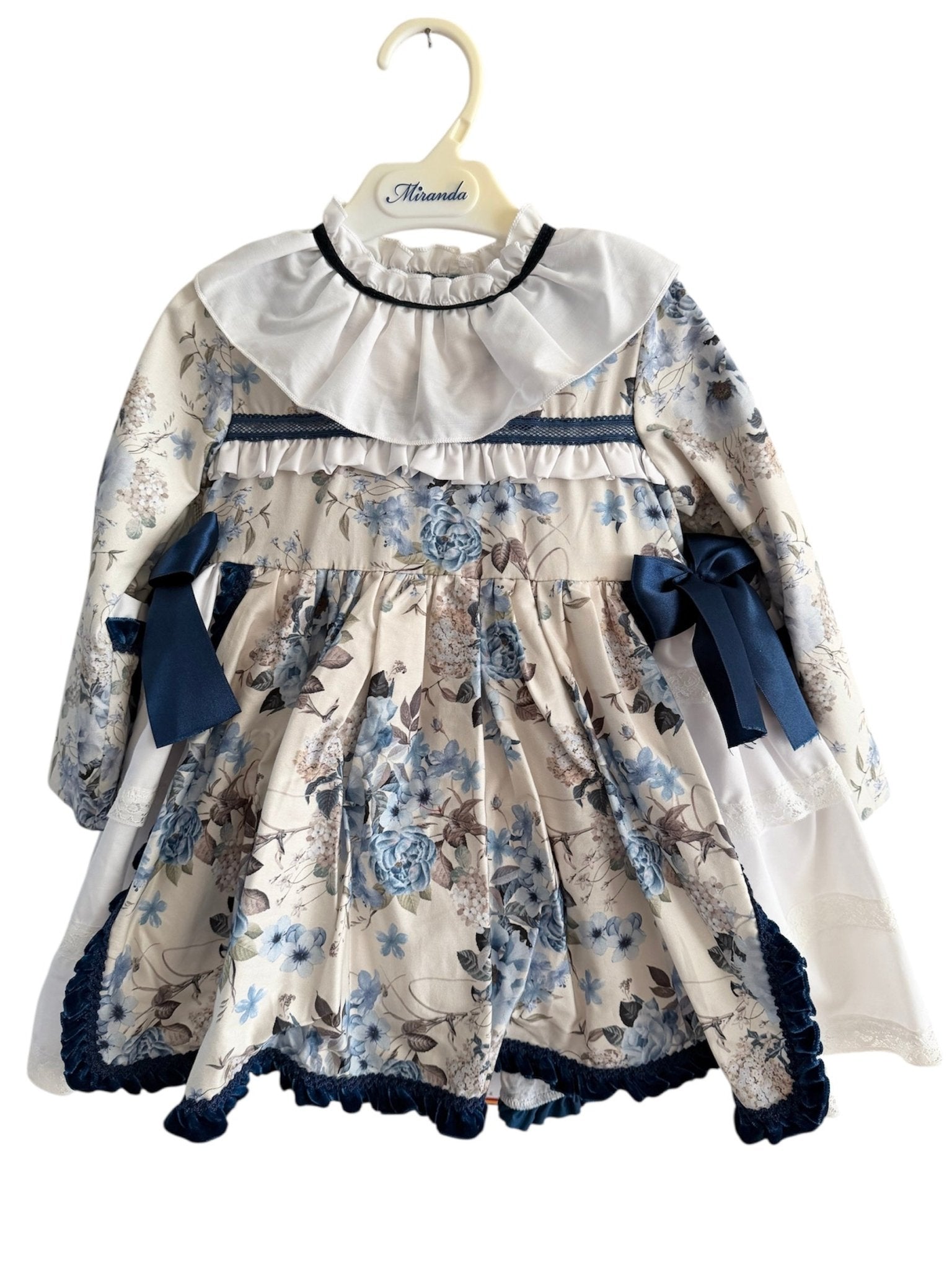 Clearance Sale - Girl's Blue Floral Print Dress