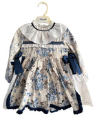 Clearance Sale - Girl's Blue Floral Print Dress