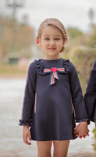 Clearance Sale - Girl's Navy & Red Dress