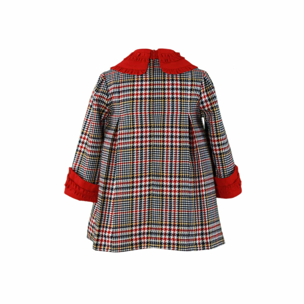 Miranda AW23 - Girls Navy & Red Check Dress 248V - Mariposa Children's Boutique
