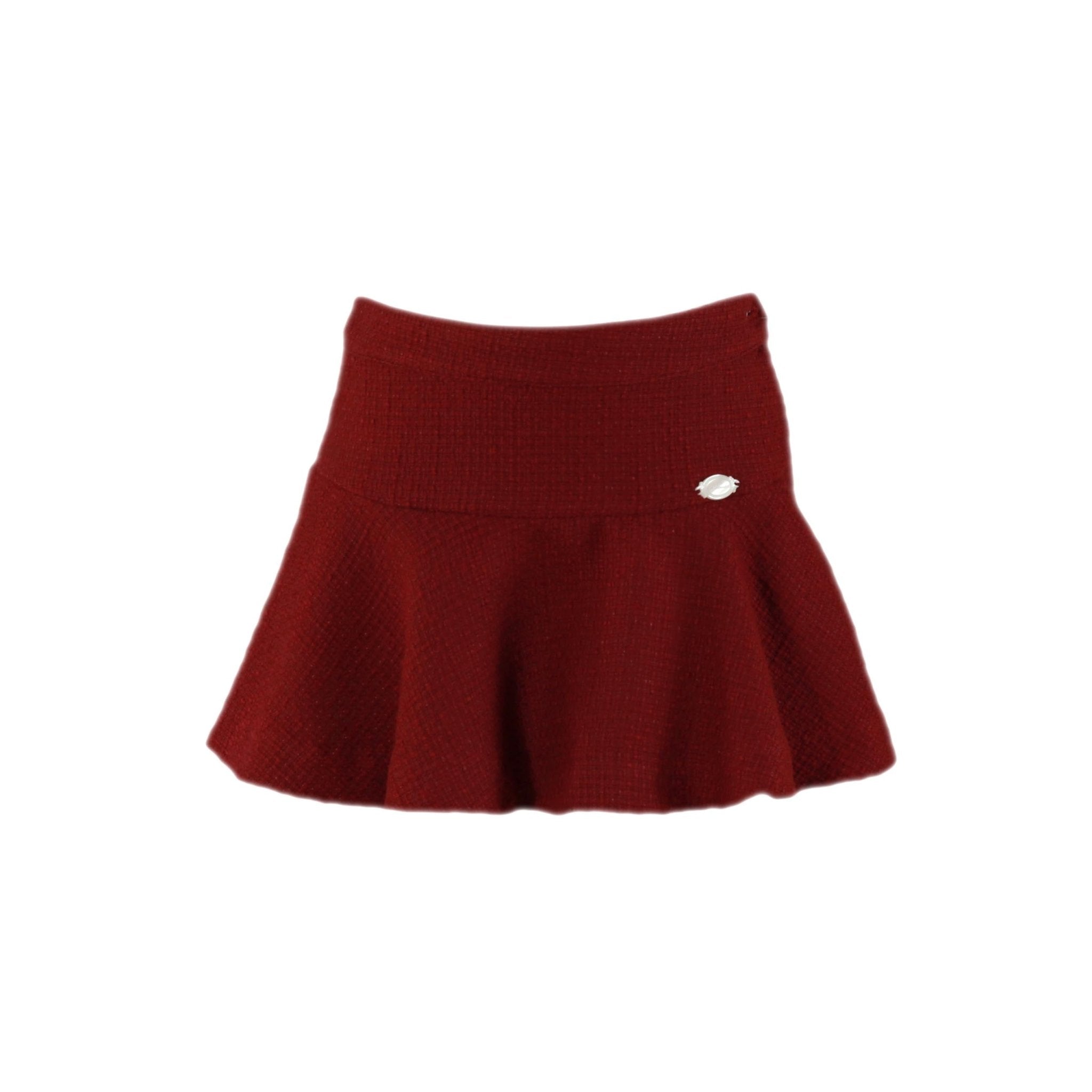 Maroon girls skirt on a white background by Miranda