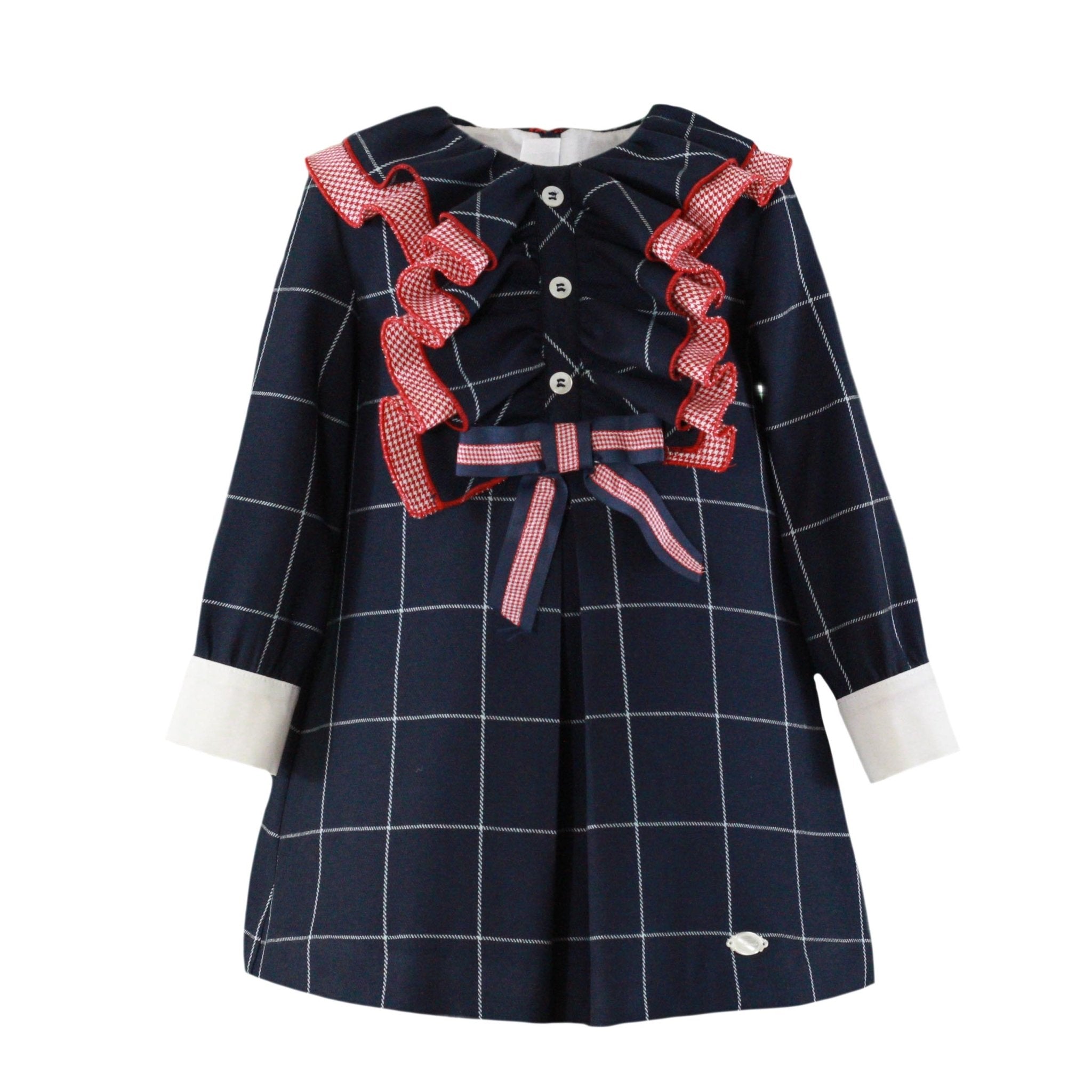 Clearance Sale Miranda - Girl's Navy & Red Dress