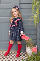 Clearance Sale Miranda - Girl's Navy & Red Dress