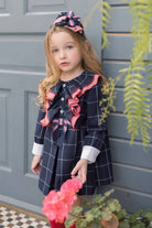 Clearance Sale Miranda - Girl's Navy & Red Dress