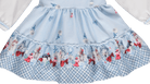 Piccola Speranza AW23 - Girls Blue Doll Pinafore Skirt Set - Mariposa Children's Boutique