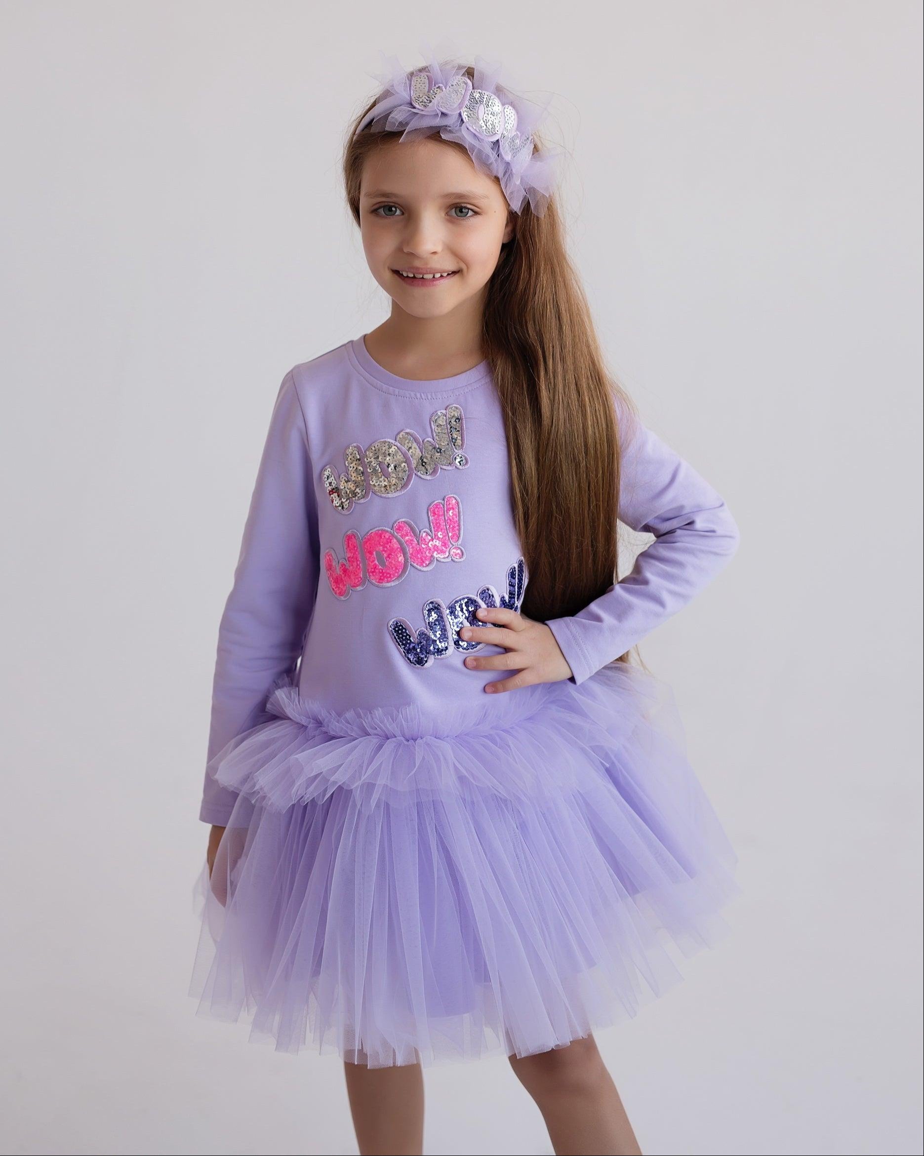 DAGA AW24 PRE-ORDER - Girls WOW Tulle Dress - Mariposa Children's Boutique