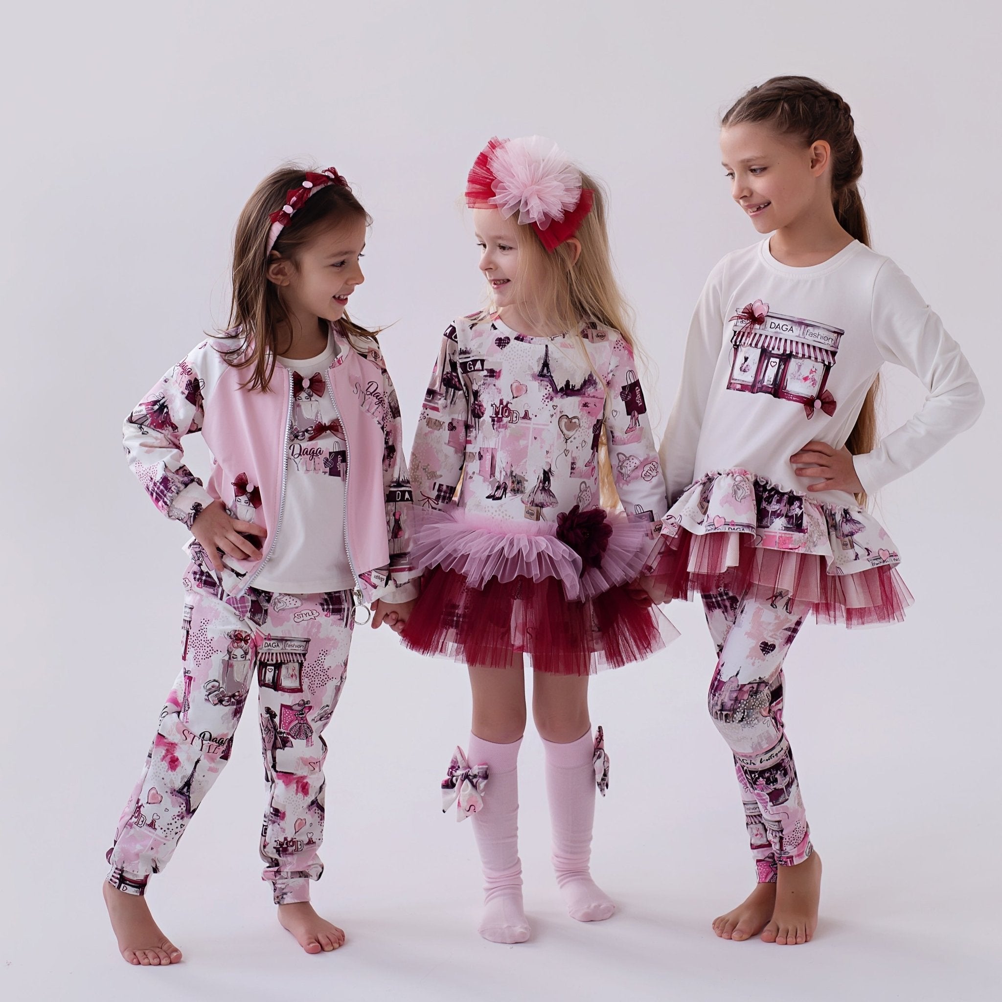 Three children wearing DAGA AW25 Fashion Street Collections