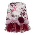 DAGA AW25 Girls Burgundy & Pink Tulle Dress 