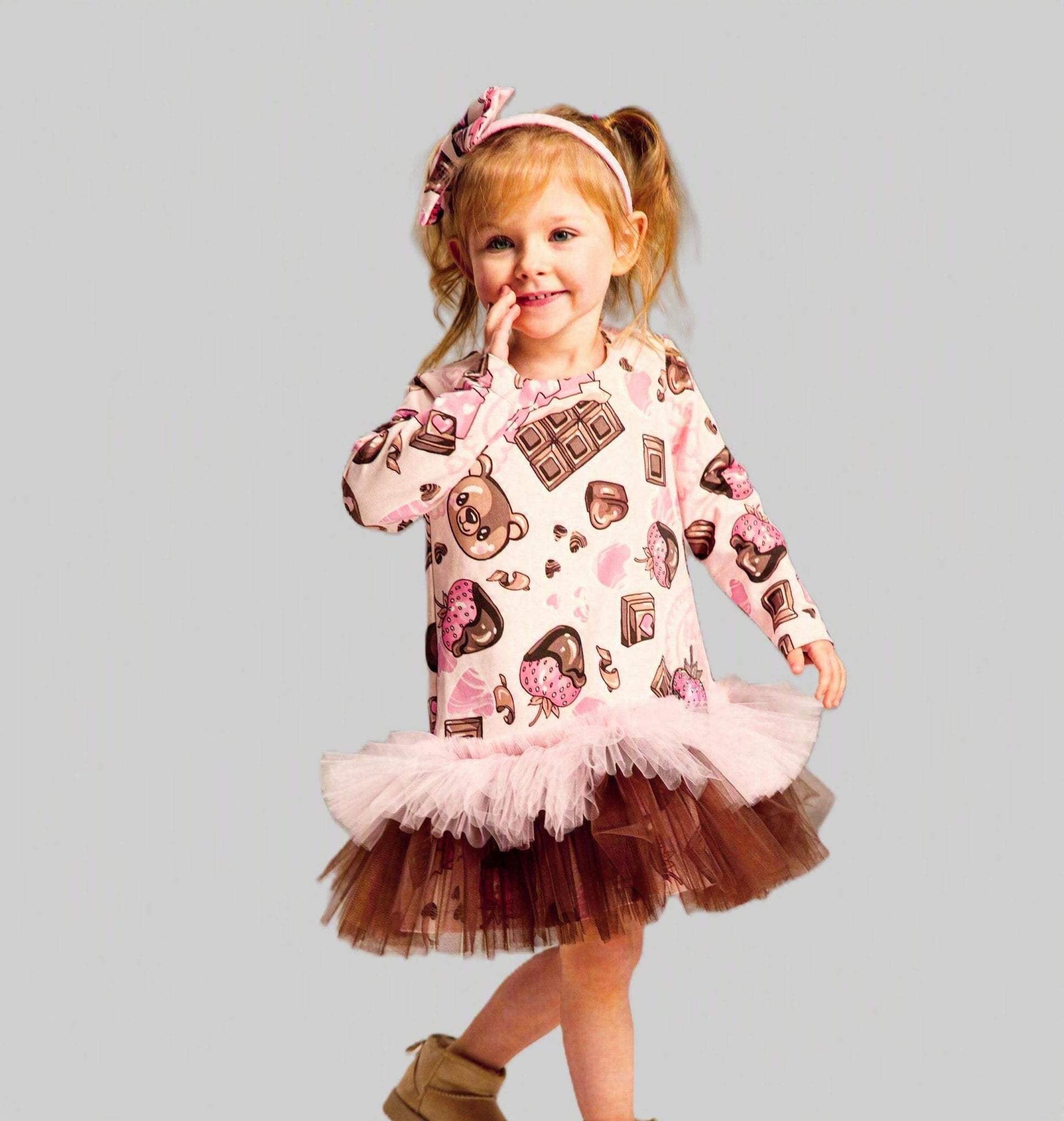 DAGA Girls Chocolate Teddy Hairbow | AW26 PRE-ORDER