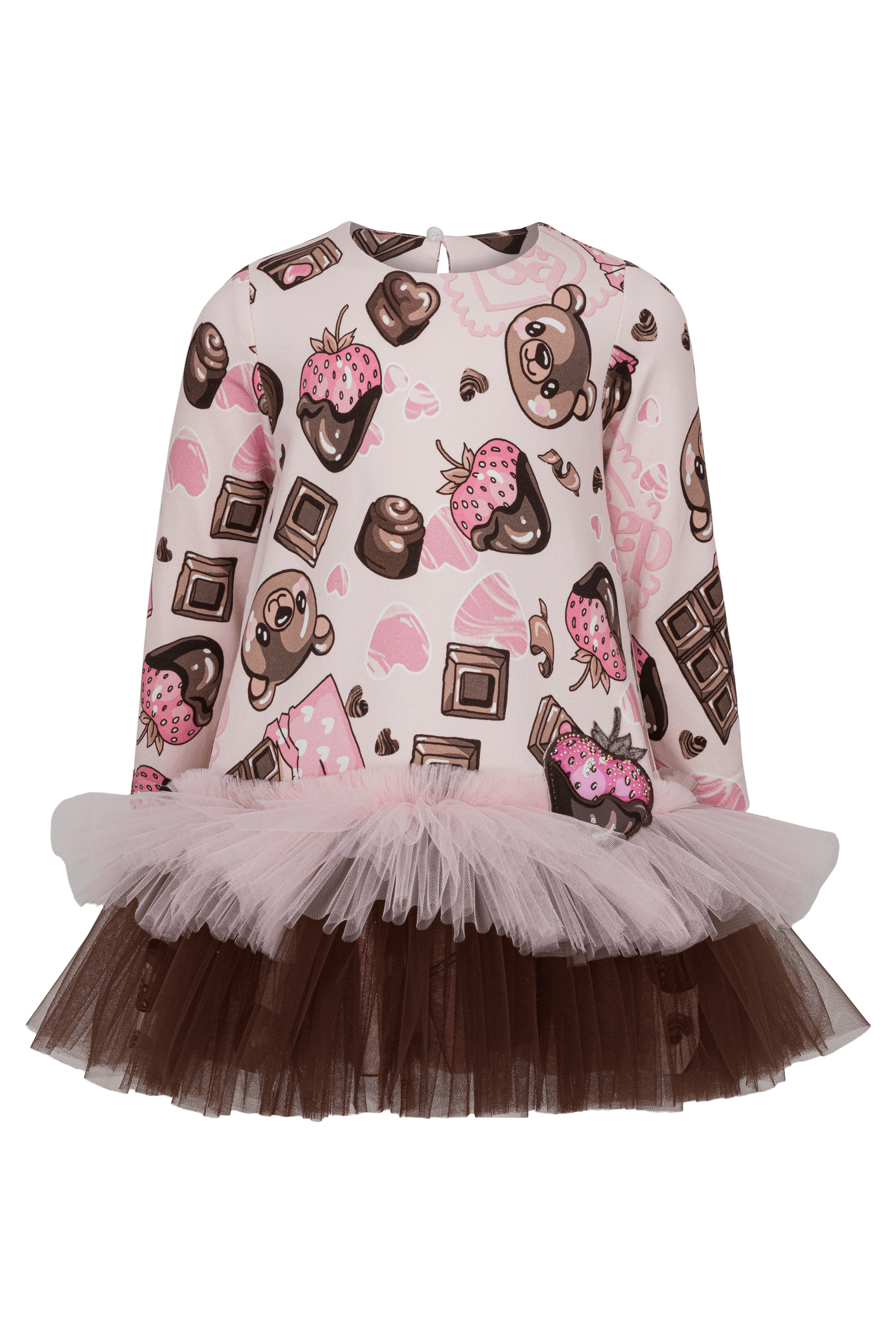 DAGA Girls Chocolate Teddy Tulle Dress | AW26 PRE-ORDER