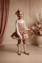DAGA Girls Sparkle Blush Pinafore Dress & Blouse Set | AW26 PRE-ORDER