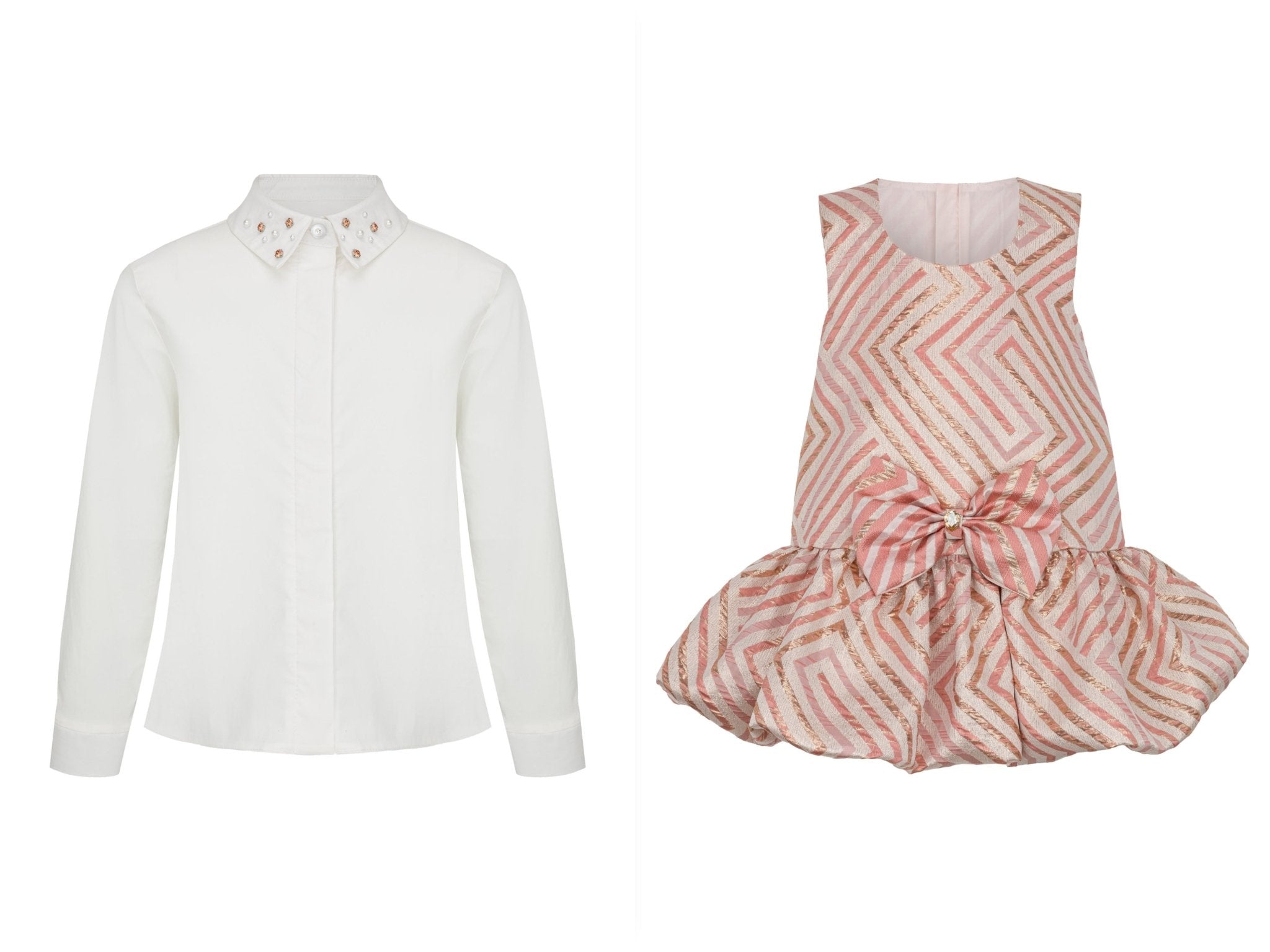 DAGA Girls Sparkle Blush Pinafore Dress & Blouse Set | AW26 PRE-ORDER