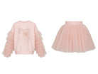 DAGA Girls Sparkle Blush Tulle Knee High Socks | AW26 PRE-ORDER