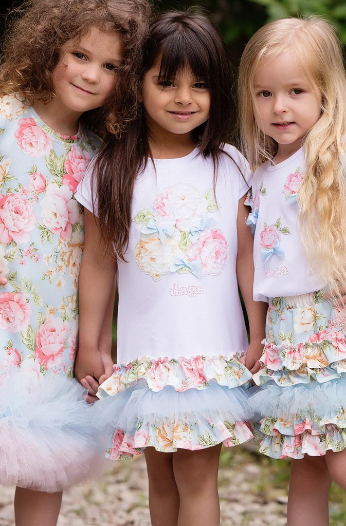 DAGA SS24 - Girls Find Roses In The Garden Dress - Mariposa Children's Boutique