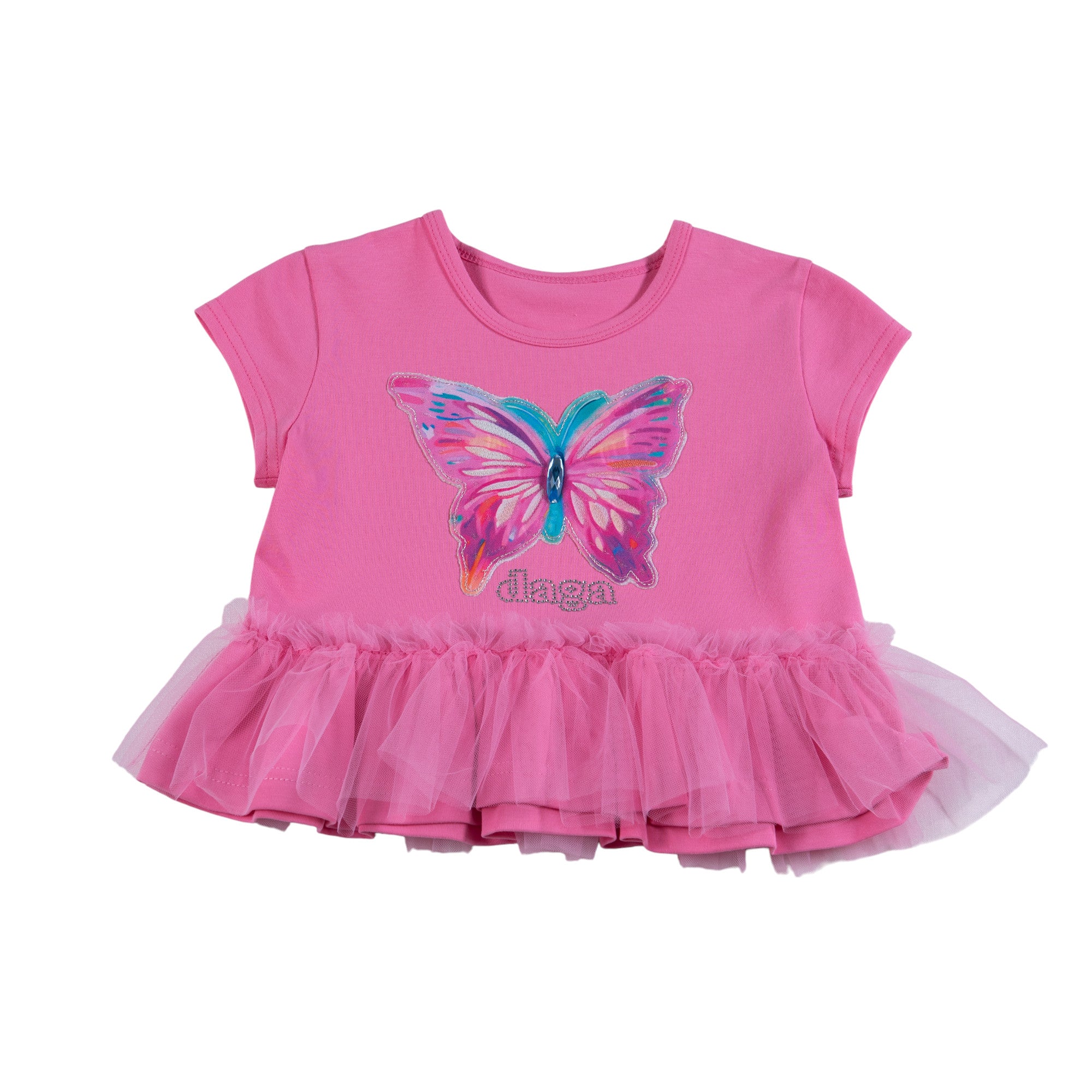 DAGA SS25 - Girl's Pink Paradise Shorts and Top Set - Mariposa Children's Boutique