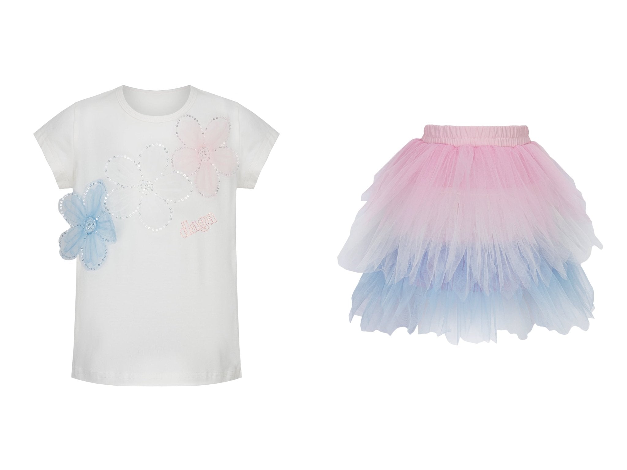 DAGA SS26 PRE - ORDER - Girls Ceremony Collection Top & Tulle Tutu Skirt Set