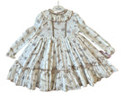 DBB Collection AW25 PRE - ORDER - Girls Deer Print White & Camel Dress