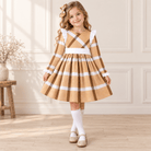 DBB Collection Girls Mustard Check Dress Age 8 | Clearance Sale